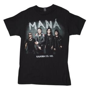 Maná Rayando El Sol Tour 2019 Concert T-Shirt Black Band Tee Size S